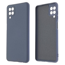 Чехол накладка NANO для SAMSUNG Galaxy A12 (SM-A125), силикон, бархат, цвет космический серый