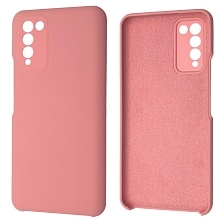 Чехол накладка Silicon Cover для HUAWEI Honor 10X Lite, силикон, бархат, цвет розовый