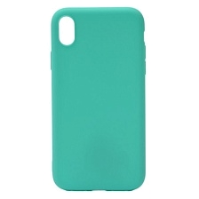 Чехол накладка для APPLE iPhone XR, силикон, цвет бирюзовый.