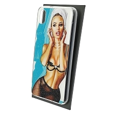 Чехол накладка для XIAOMI Redmi 7A, силикон, глянцевый, блестки, рисунок Задумчивая девушка Чехол накладка для XIAOMI Redmi 7A, силикон, глянцевый, блестки, рисунок Задумчивая девушка