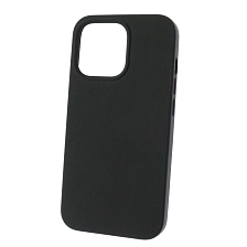 Чехол накладка Silicon Case для APPLE iPhone 13 Pro (6.1), силикон, бархат, цвет черный