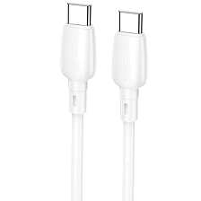 Кабель BOROFONE BX93 USB Type C на Type C, 60W, 3A, длина 1 метр, цвет белый Кабель BOROFONE BX93 USB Type C на Type C, 60W, 3A, длина 1 метр, цвет белый