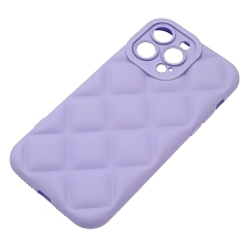 Чехол накладка для APPLE iPhone 14 Pro Max (6.7"), силикон, 3D ромб, цвет сиреневый