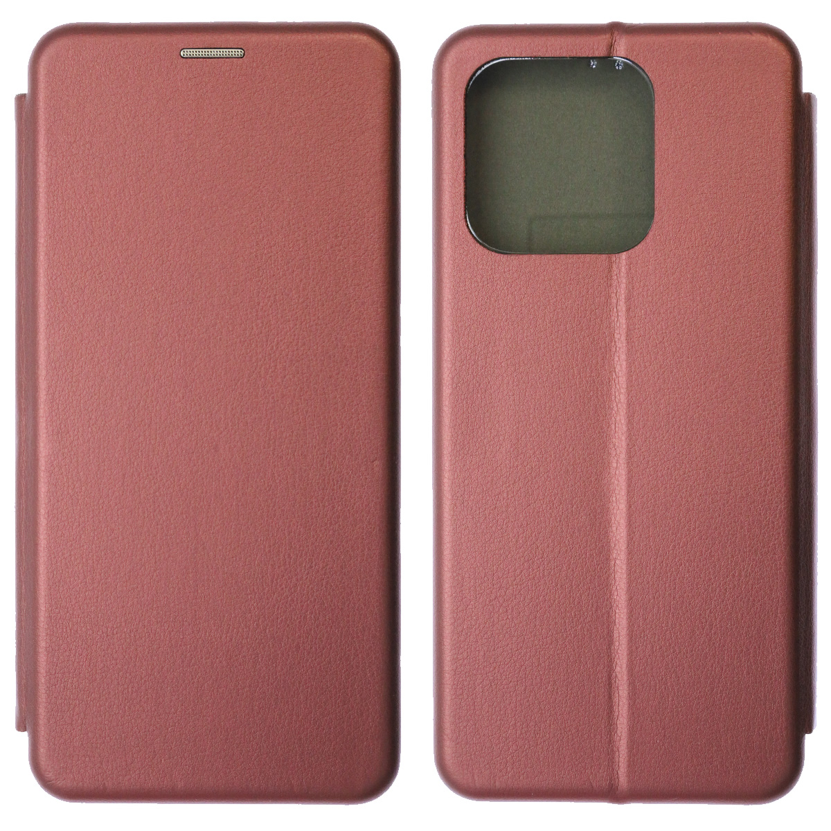 Чехол книжка STYLISH для XIAOMI Redmi 12C, POCO C55, экокожа, визитница, цвет бордовый