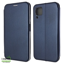 Чехол книжка STYLISH для HUAWEI P40 Lite, Nova 6 SE, Nova 7i, экокожа, визитница, цвет темно синий.