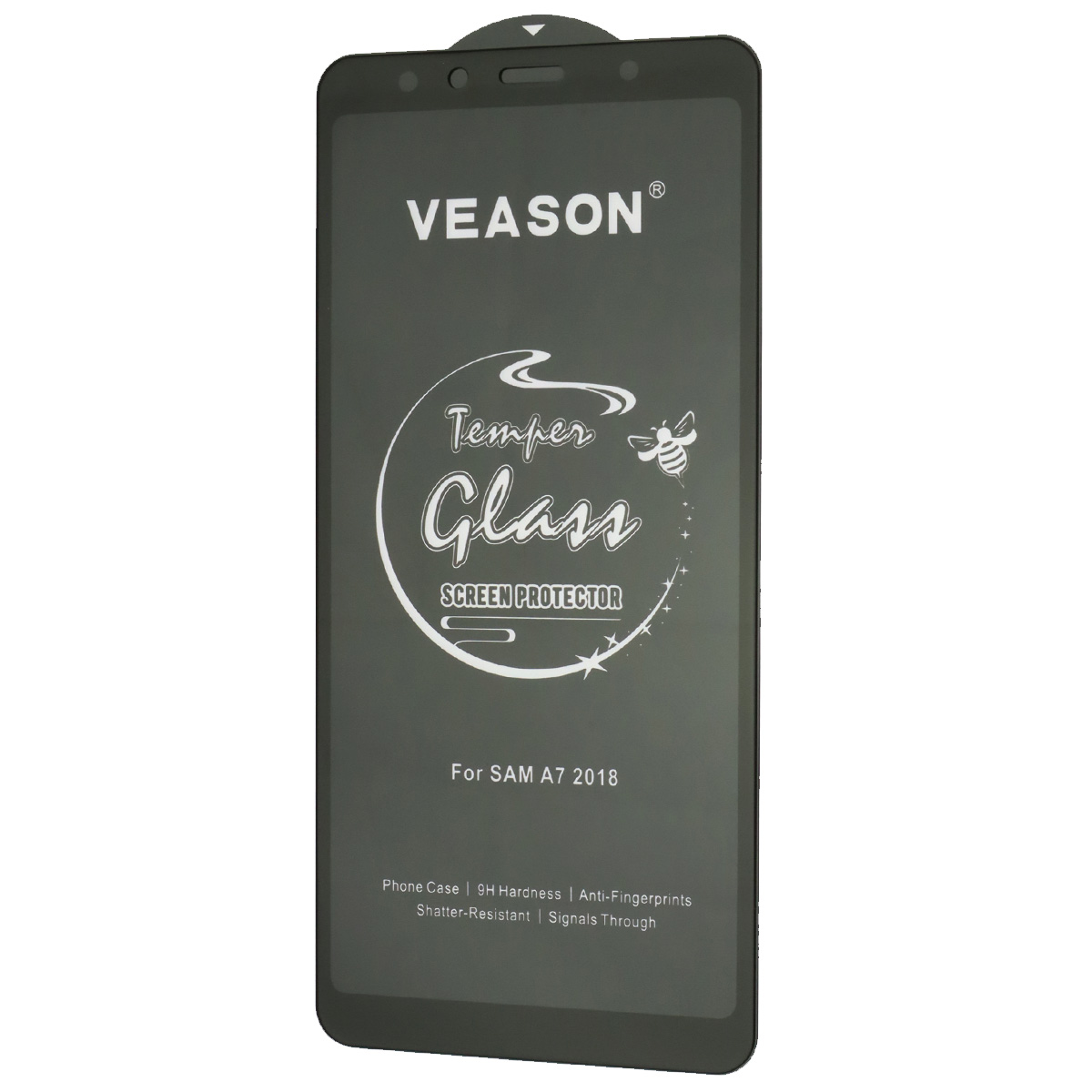Защитное стекло VEASON Tempered Glass для SAMSUNG Galaxy A7 2018 (SM-A750), цвет окантовки черный