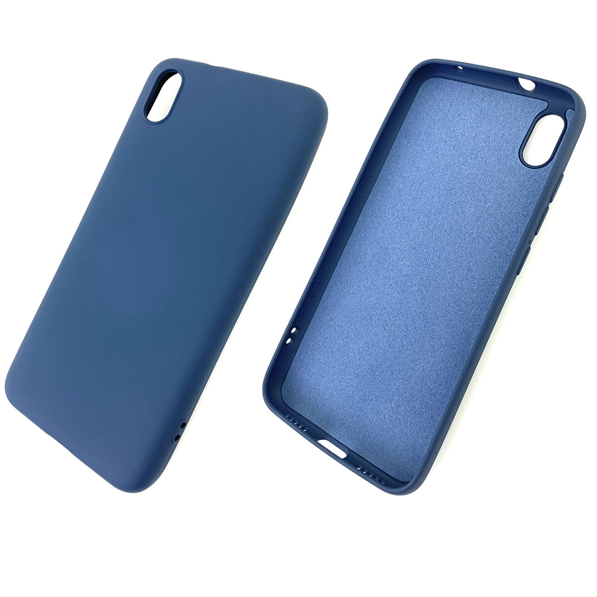 Чехол накладка для XIAOMI Redmi 7A, силикон, бархат, цвет темно синий. Чехол накладка для XIAOMI Redmi 7A, силикон, бархат, цвет темно синий.