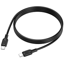 Кабель BOROFONE BX113 Lenny USB Type C на USB Type C, 60W, длина 1 метр, цвет черный