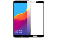 Защитное стекло "SC" FULL GLUE для HUAWEI Honor 7C pro / Y7 Prime (2018) / Enjoy 8 (LND-L29), цвет канта чёрный.
