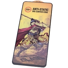 Защитное стекло OG anti-static для TECNO Pova 2, Pova 3, цвет окантовки черный