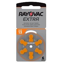 Батарейка для слуховых аппаратов RAYOVAC Extra, ZA13 (PR48,AC13,DA13), BL6, 1.45V Батарейка для слуховых аппаратов RAYOVAC Extra, ZA13 (PR48,AC13,DA13), BL6, 1.45V