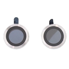 Защитное стекло CAMERA FILM для камеры APPLE iPhone 14, 14 Plus, комплект из 2 штук, цвет окантовки серебристый