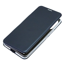 Чехол книжка STYLISH для ITEL A49, экокожа, визитница, цвет темно синий