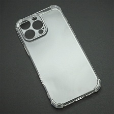 Чехол накладка для APPLE iPhone 16 Pro Max, защита камеры, усиленные края, силикон, цвет прозрачный