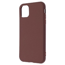 Чехол накладка для APPLE iPhone 11, силикон, матовый, цвет коричневый