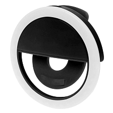 Кольцевая LED лампа M06 на смартфон, селфи кольцо, селфи подсветка, световое кольцо, цвет черный.