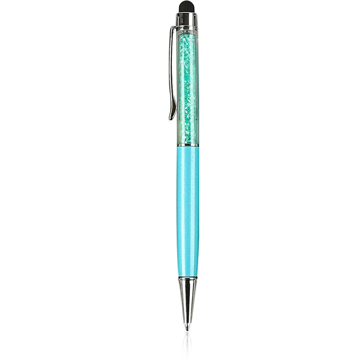 Ручка стилус для телефонов и планшетов, со стразами, цвет голубой