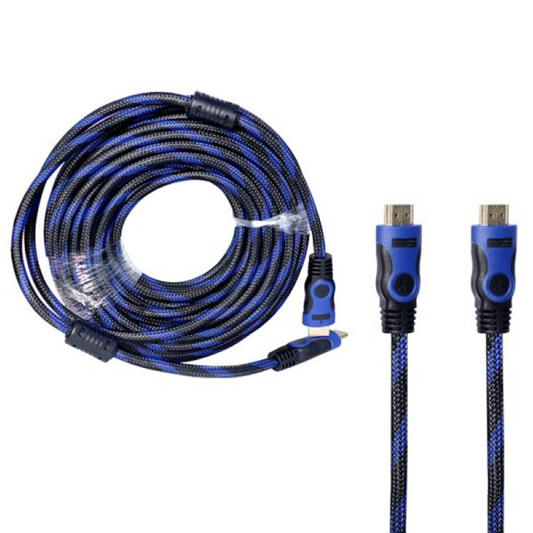 Кабель HDMI - HDMI Live Power H214, длина 15 метров, в нейлоновой армированной оплетке, цвет черно синий