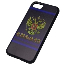 Чехол накладка для APPLE iPhone 7, iPhone 8, силикон, рисунок Герб России RUSSIA