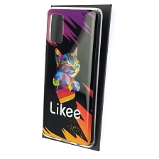 Чехол накладка Vinil для SAMSUNG Galaxy A41 (SM-A415), силикон, рисунок Likee Cat, цвет черный