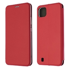 Чехол книжка STYLISH для Realme C20, экокожа, визитница, цвет красный