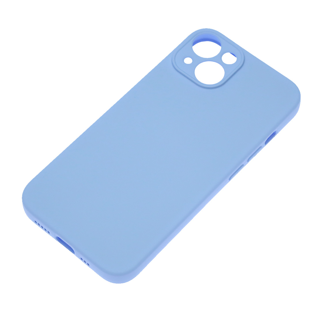 Чехол накладка NANO для APPLE iPhone 14, защита камеры, силикон, бархат, цвет васильковый Чехол накладка NANO для APPLE iPhone 14, защита камеры, силикон, бархат, цвет васильковый