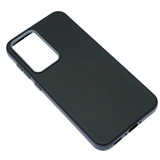 Чехол накладка для SAMSUNG Galaxy A36, Galaxy A56, силикон, пластик, текстура кожи, бархат, цвет черный