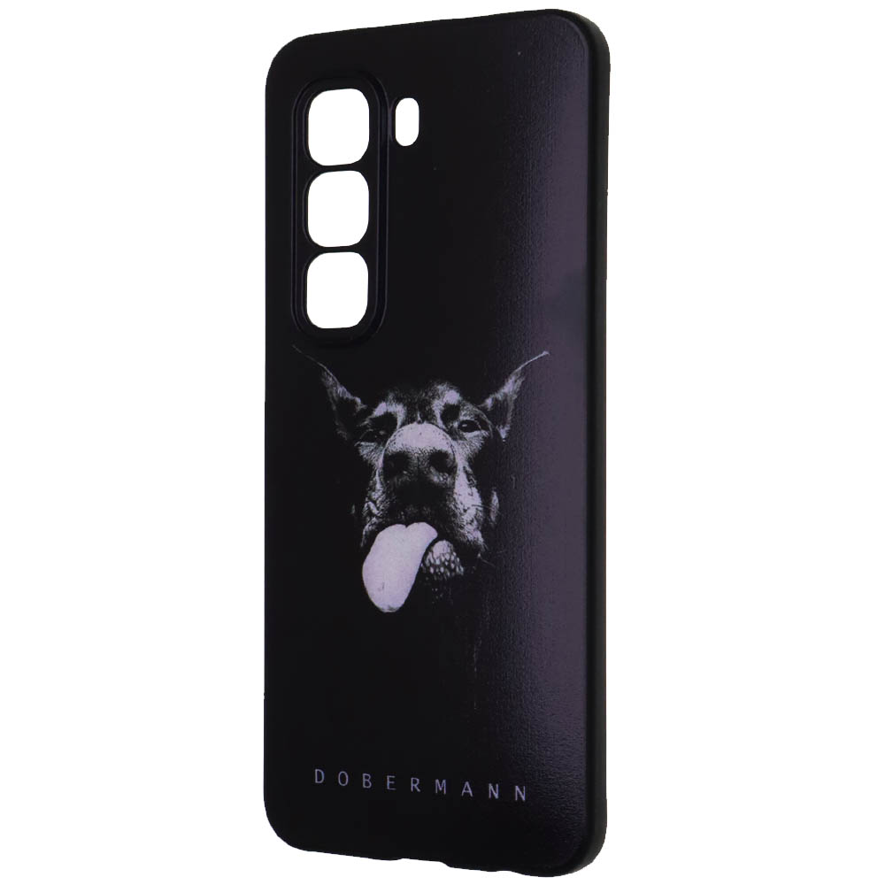 Чехол накладка для INFINIX HOT 50 Pro 4G, защита камеры, рисунок Доберман