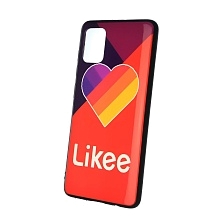Чехол накладка для SAMSUNG Galaxy A51 (SM-A515), силикон, рисунок Likee Red.