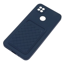 Чехол накладка CARD CASE для XIAOMI Redmi 9C, Redmi 10A, силикон, отдел для карт, цвет темно синий Чехол накладка CARD CASE для XIAOMI Redmi 9C, Redmi 10A, силикон, отдел для карт, цвет темно синий