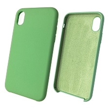 Чехол накладка Silicon Case для APPLE iPhone XR, силикон, бархат, цвет мятный.