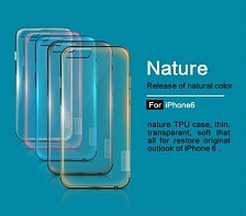 TPU Nature Series Nillkin чехол-накладка (силикон-0.6mm) Apple для iPhone 6/6S прозрач.-белый.