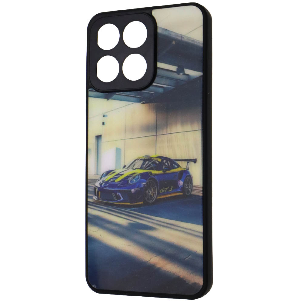 Чехол накладка для Honor X7c, пластик, силикон, защита камеры, рисунок Порше