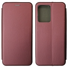 Чехол книжка STYLISH для XIAOMI POCO X5 Pro 5G, экокожа, визитница, цвет бордовый