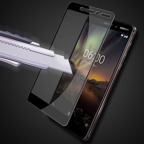 Защитное стекло 5D Full Glass /полный экран, упак-картон/ для Nokia 6 черный.