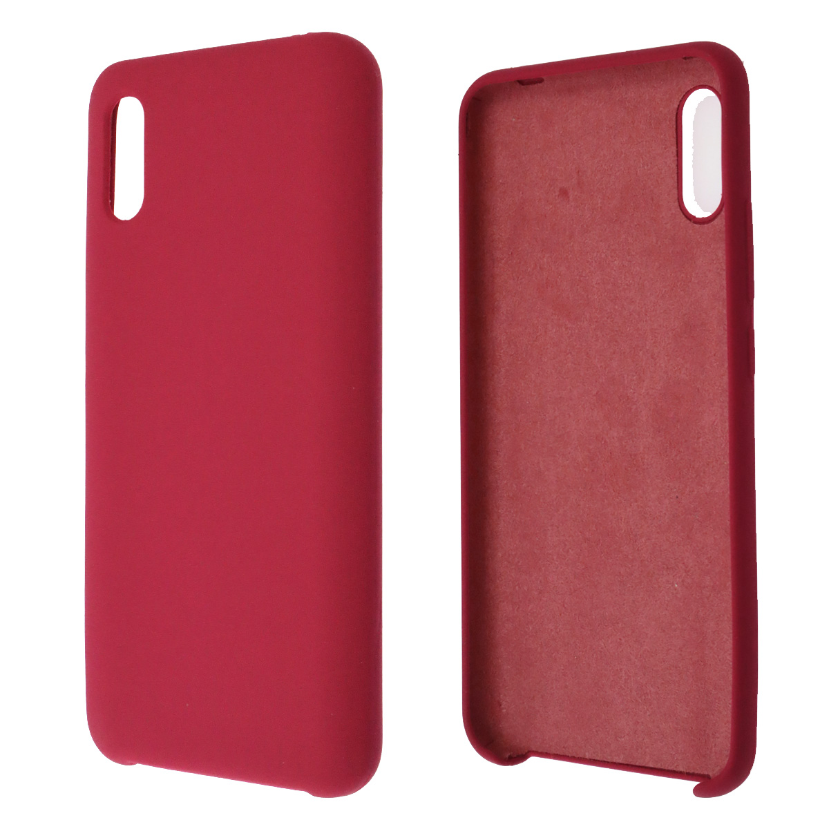 Чехол накладка Silicon Cover для XIAOMI Redmi 9A, силикон, бархат, цвет малиновый