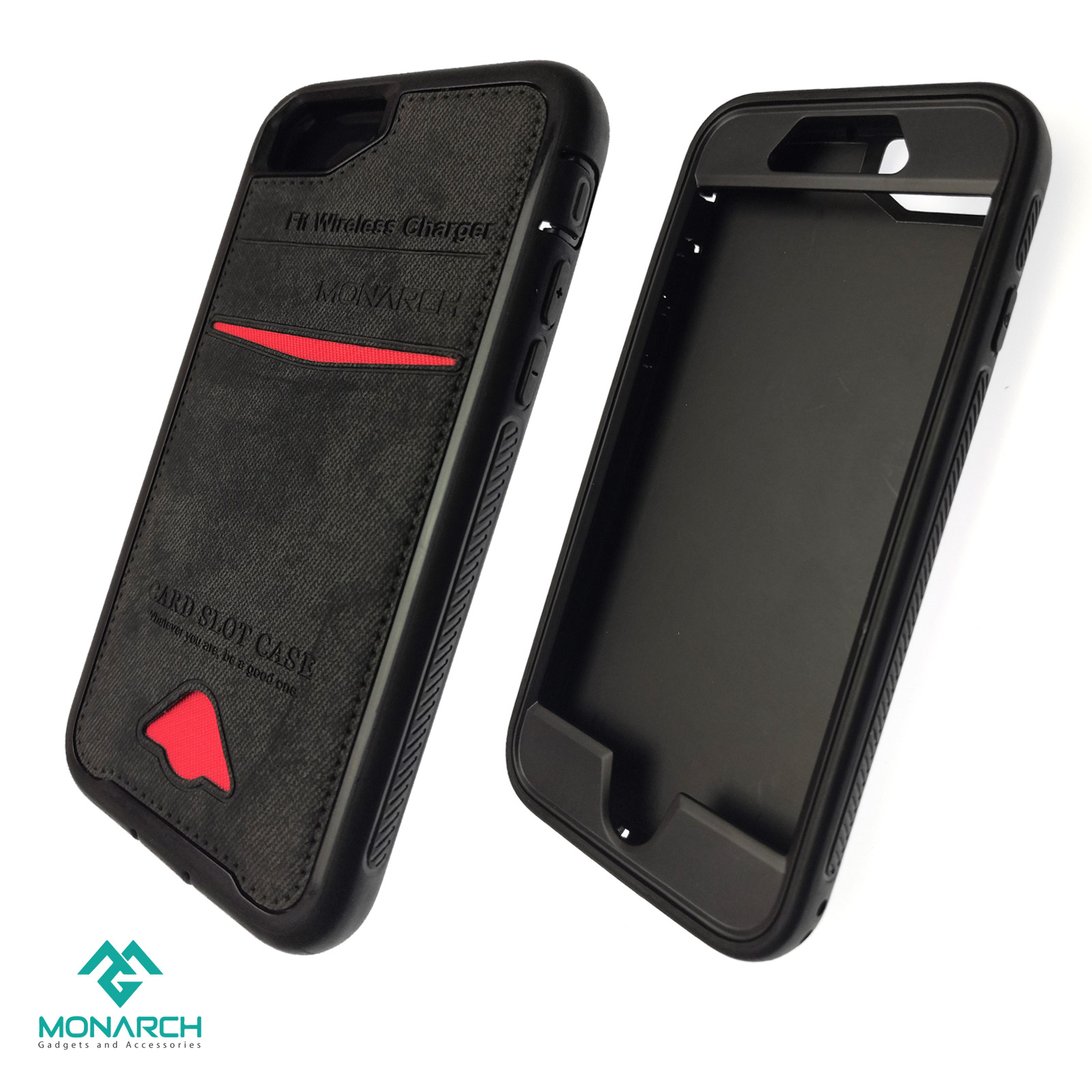 Накладка MONARCH HD-CASE ANTI SHOCK для APPLE iPhone 6/7/8 (4.7") пластиковый, с визитницей, цвет чёрный.