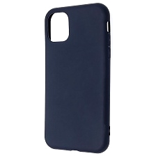 Чехол накладка для APPLE iPhone 11, силикон, матовый, цвет синий кобальт