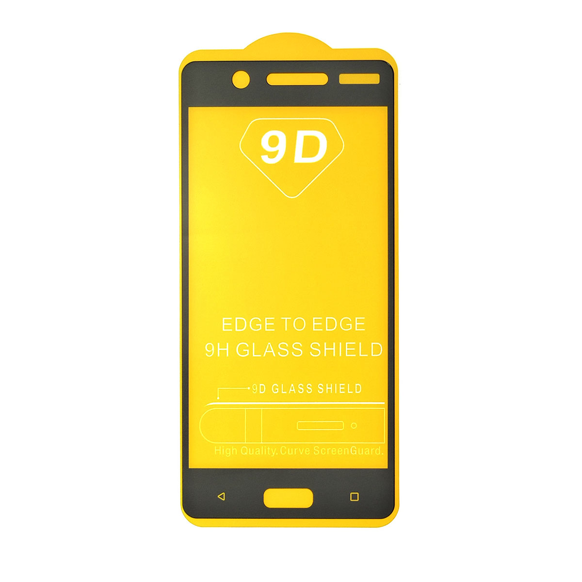 Защитное стекло 9D для Nokia 5 (TA-1053), ударопрочное, цвет окантовки черный.