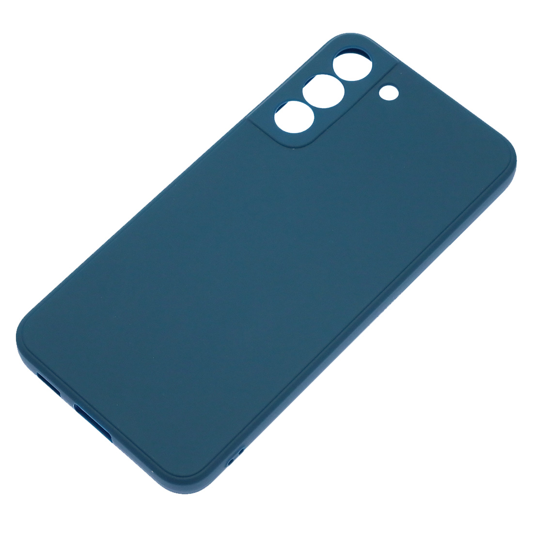 Чехол накладка для SAMSUNG Galaxy S22 Plus, силикон, бархат, цвет темно синий