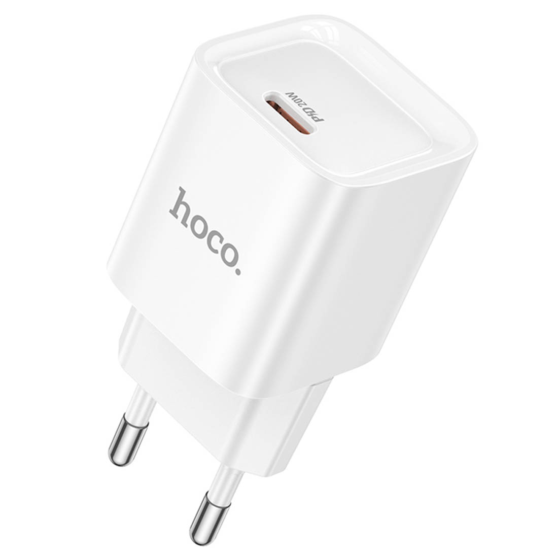 СЗУ (Сетевое зарядное устройство) HOCO C146A Charm, 20W, 1 USB Type C, PD20W, цвет белый