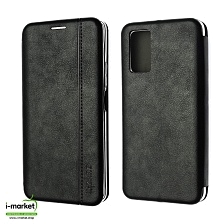 Чехол книжка LIZARD для HUAWEI Honor 30 Pro (EBG-AN10), Nova 7 Pro, экокожа, визитница, цвет черный.