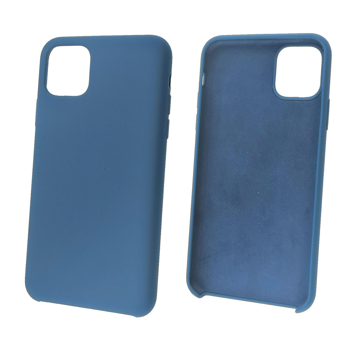 Чехол накладка Silicon Case для APPLE iPhone 11 Pro MAX 2019, силикон, бархат, цвет синий.