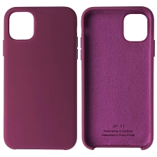 Чехол накладка Silicon Case для APPLE iPhone 11, силикон, бархат, цвет фиолетовый