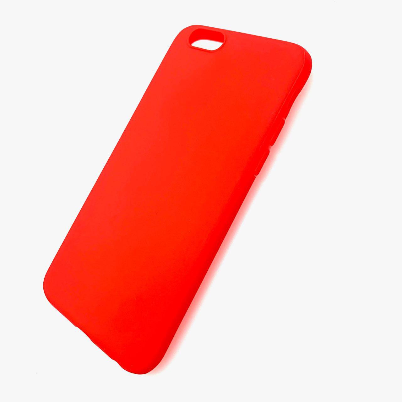 Чехол-накладка для APPLE iPhone 6/6S (4.7") силиконовая, цвет красный.