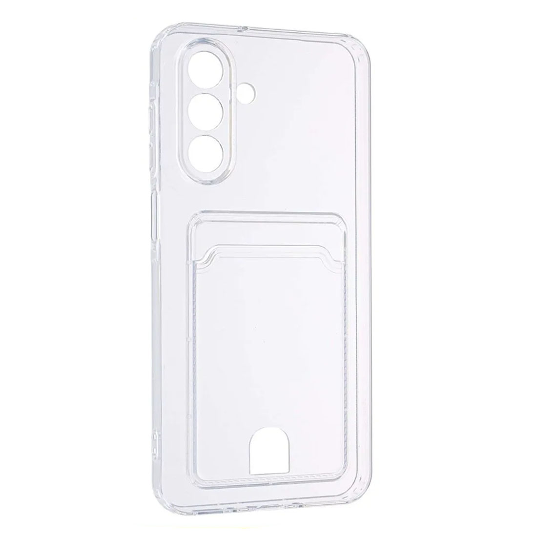 Чехол накладка CARD CASE для SAMSUNG Galaxy A26 5G, Galaxy A17, силикон, защита камеры, отдел для карт, прозрачный