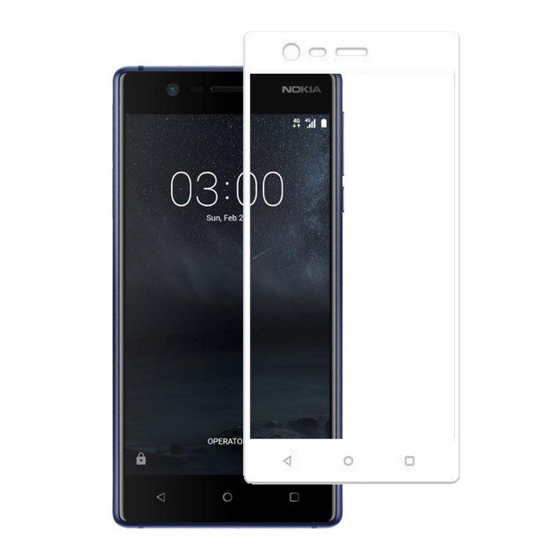 Защитное стекло 2D Full glass для Nokia 2 /тех.пак/ белый.