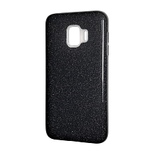 Чехол накладка Shine для SAMSUNG Galaxy J2 Core 2018 (SM-J260), силикон, блестки, цвет черный