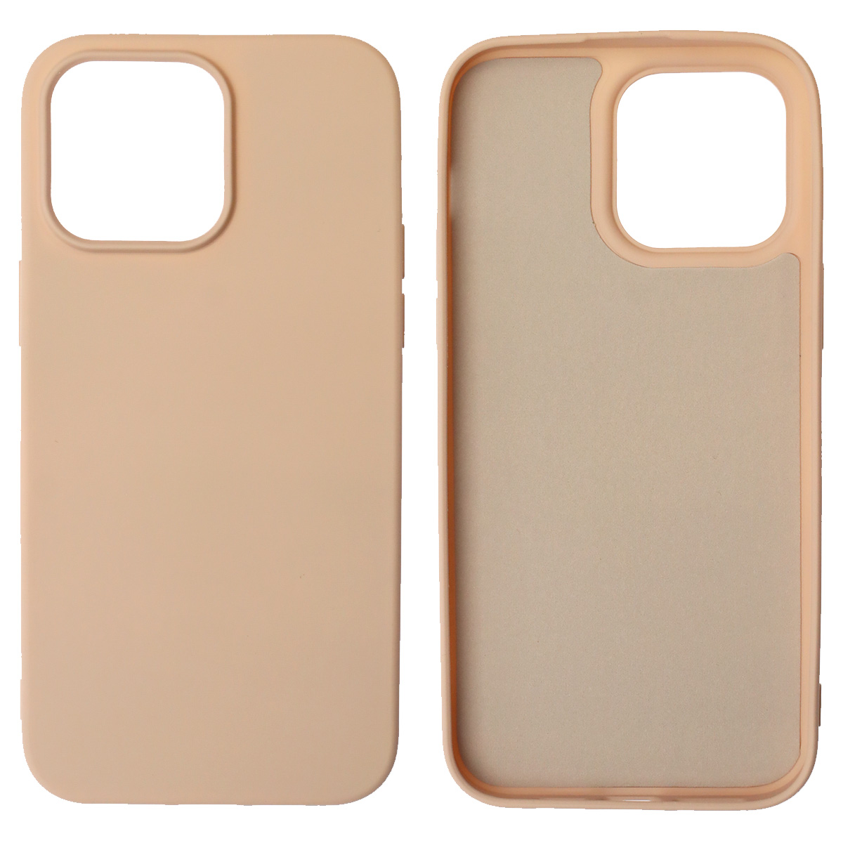 Чехол накладка NANO для APPLE iPhone 14 Pro Max, силикон, бархат, цвет розовый песок