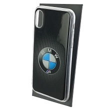 Чехол накладка для APPLE iPhone X, iPhone XS, силикон, глянцевый, рисунок Знак BMW серии М